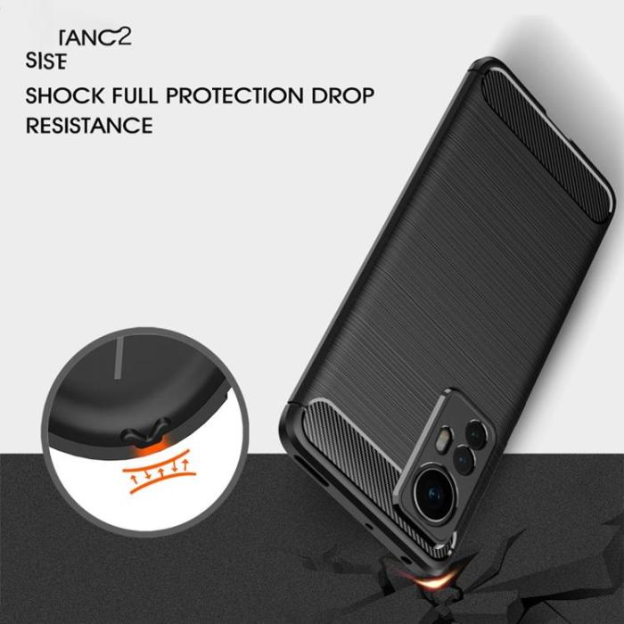A-One Brand - Carbon Fiber Skal Xiaomi 12/12X - Svart