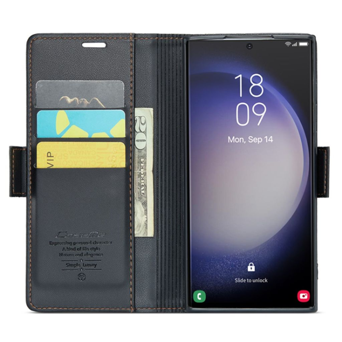 Taltech - Caseme Galaxy S24 Ultra Plånboksfodral - Svart