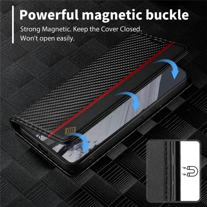 LC.imeeke - Lc.imeeke Google Pixel 10 Pro XL Plånboksfodral Carbon Fiber