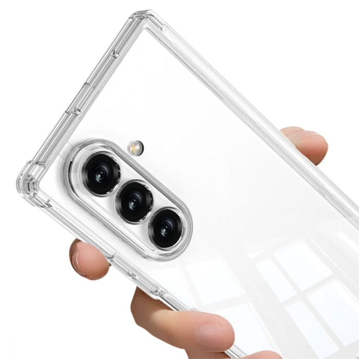 GKK - GKK Galaxy Z Fold 7 Mobilskal Magnetic Hinge Airbag - Clear