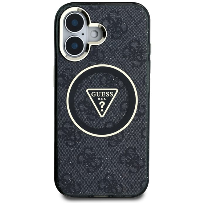 Guess - Guess iPhone 16 Mobilskal Magsafe Glitter - Svart