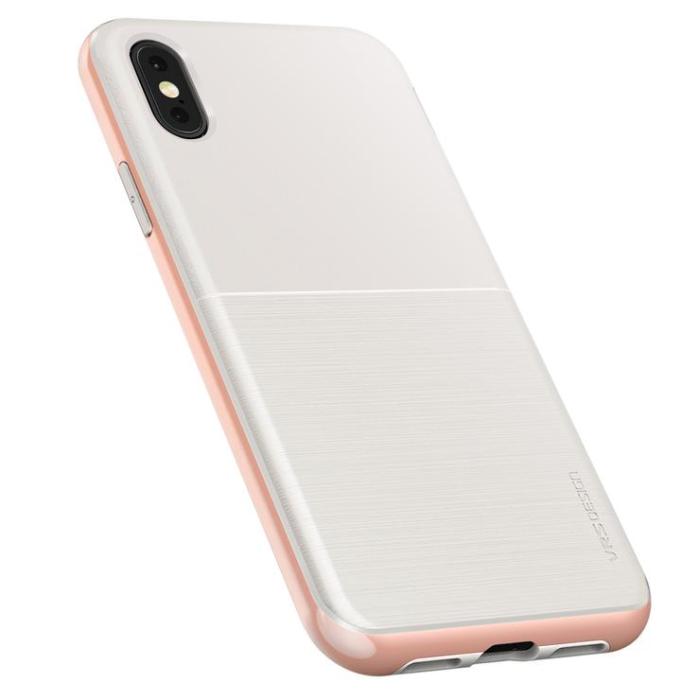 OEM - Verus High Pro Shield Skal till Apple iPhone XS / X (Vit - Rose Gold)