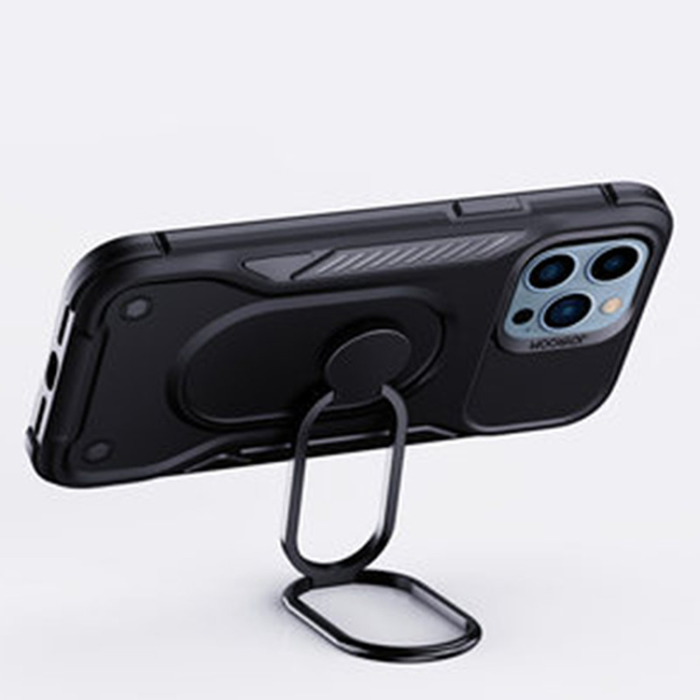Joyroom - Joyroom iPhone 14 Pro Skal Ringhållare Dual Hinge - Svart