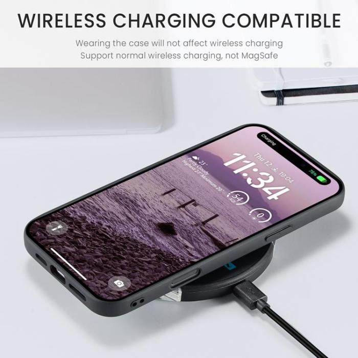 OEM - JEEHOOD Mobilskal till iPhone Air Konstläder + Plast Avtagbar - Rosa