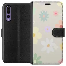Gustaf - Pl&aring;nboksfodral till Huawei P20 Pro med fejdande blommor