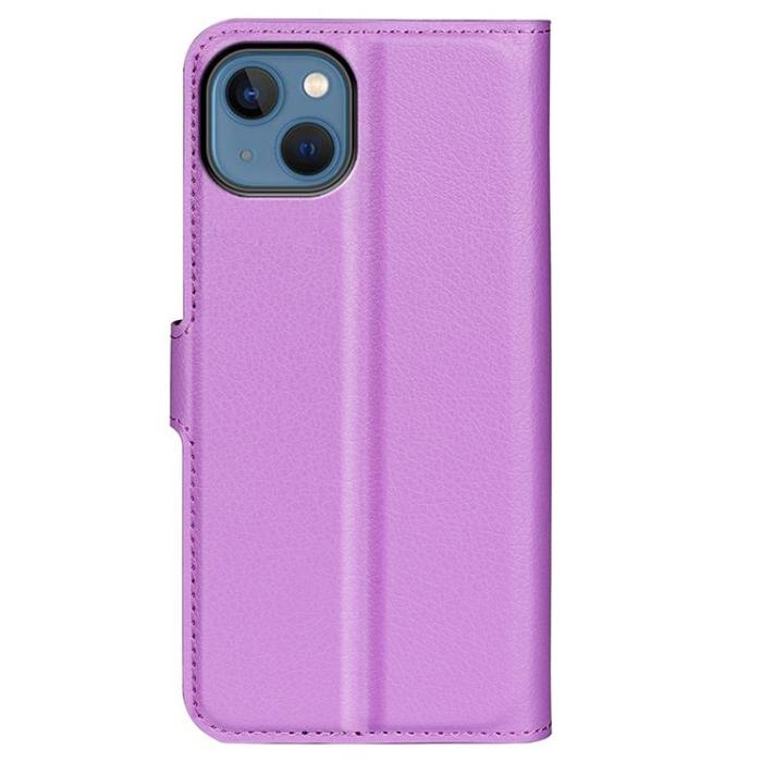 OEM - Litchi Flip iPhone 14 Plånboksfodral - Lila