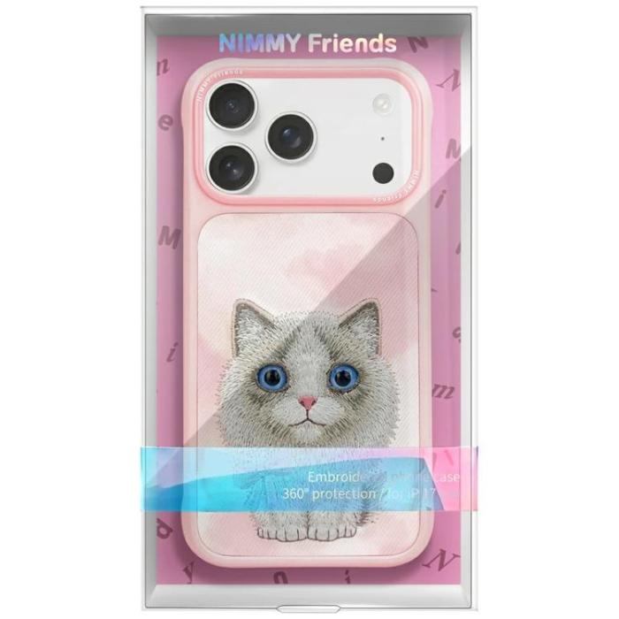 NIMMY - Nimmy iPhone 17 Pro Mobilskal Big Eyed Pet 2.0 Cat - Rosa