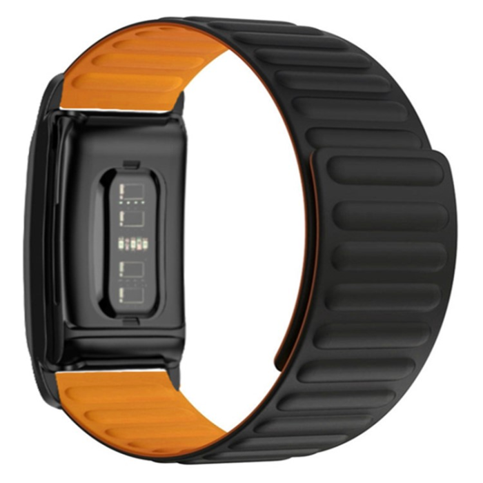 A-One Brand - Whoop 4.0 Armband Magnetic Silikon - Svart/Orange