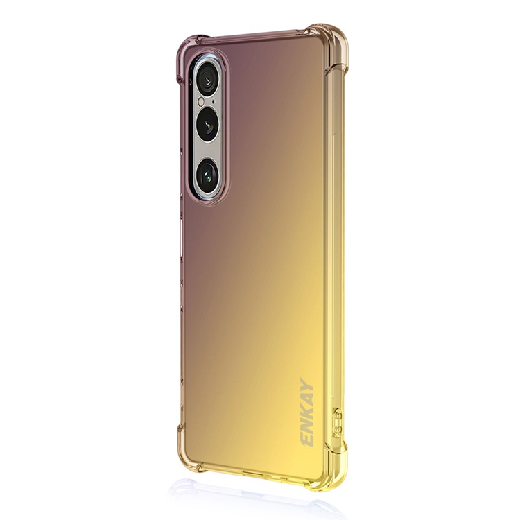 ENKAY Sony Xperia 1 VII Mobilskal Reinforced TPU - Lila/Guld | 2353 | AlltMobil