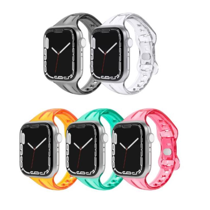 OEM - Apple Watch 4/5/6/7/8/SE (38/40/41mm) Slim Armband - Clear