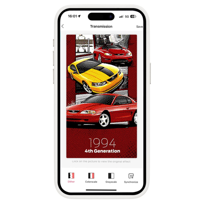 A-One Brand - iPhone 15 Mobilskal E Ink 4-Color Display Customized