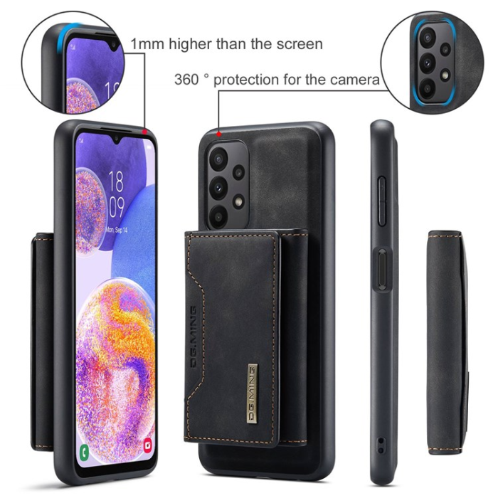 DG.MING - DG.MING Galaxy A23 4G/5G Plånboksfodral M2 2-in-1 - Svart