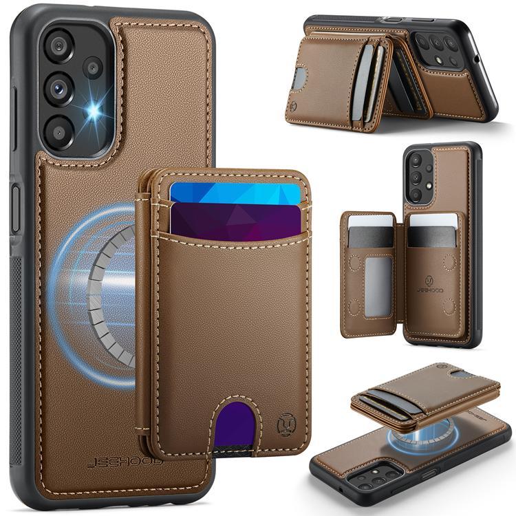 JEEHOOD Samsung Galaxy A13 4G/5G Mobilskal Konstläder med Kortfack - Brun | 2353 | AlltMobil