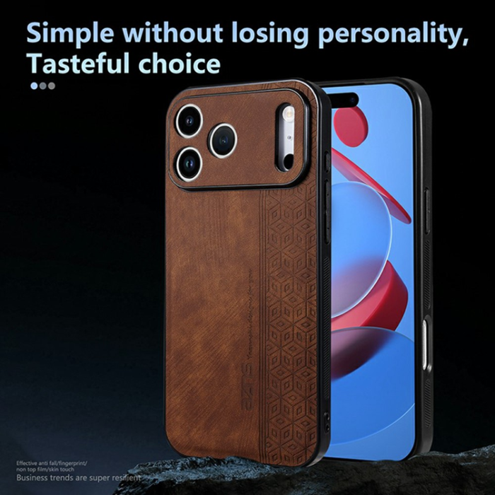 AZNS - AZNS iPhone 17 Pro Max Mobilskal PU-Läder TPU - Lila
