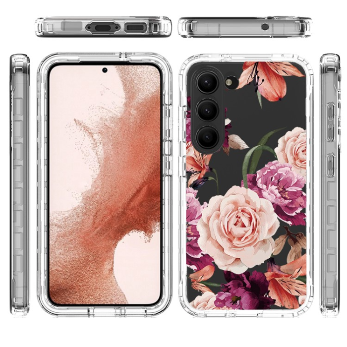 OEM - Galaxy S23 Plus Skal Pattern Printing - Lila Flower