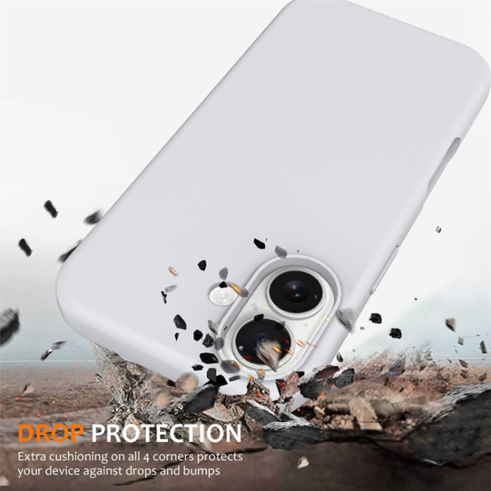 A-One Brand - iPhone 17 Mobilskal MagSafe Silikon Anti-Drop - Vit