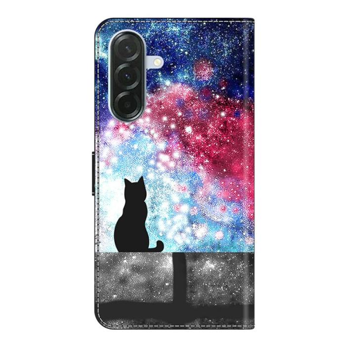 OEM - Samsung Galaxy A57 Plånboksfodral Konstläder Mönstertryck - Starry Sky Cat