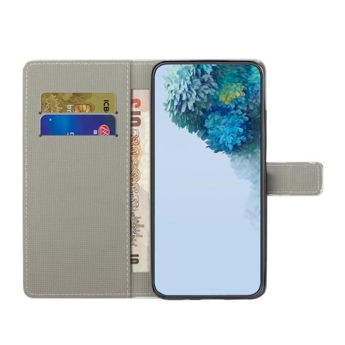 OEM - Samsung Galaxy A57 Plånboksfodral Konstläder Mönstertryck - Svart Butterfly