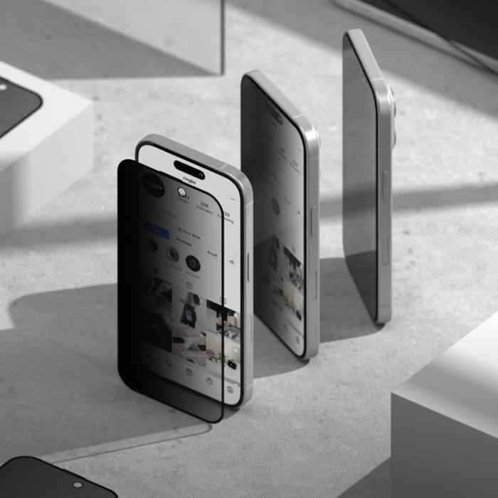 Ringke - [2-Pack] Ringke iPhone 16/15 Härdat glas Skärmskydd Privacy Easy Slide