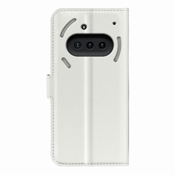 A-One Brand - Nothing Phone (3a) Plånboksfodral Litchi Texture - Vit