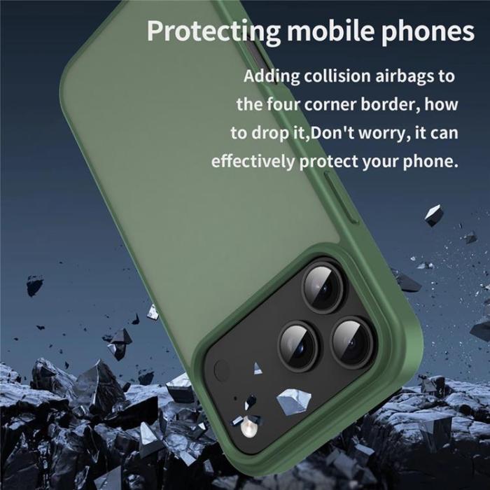 A-One Brand - iPhone 17 Pro Max Mobilskal Skin Touch Matte - Olivgrön