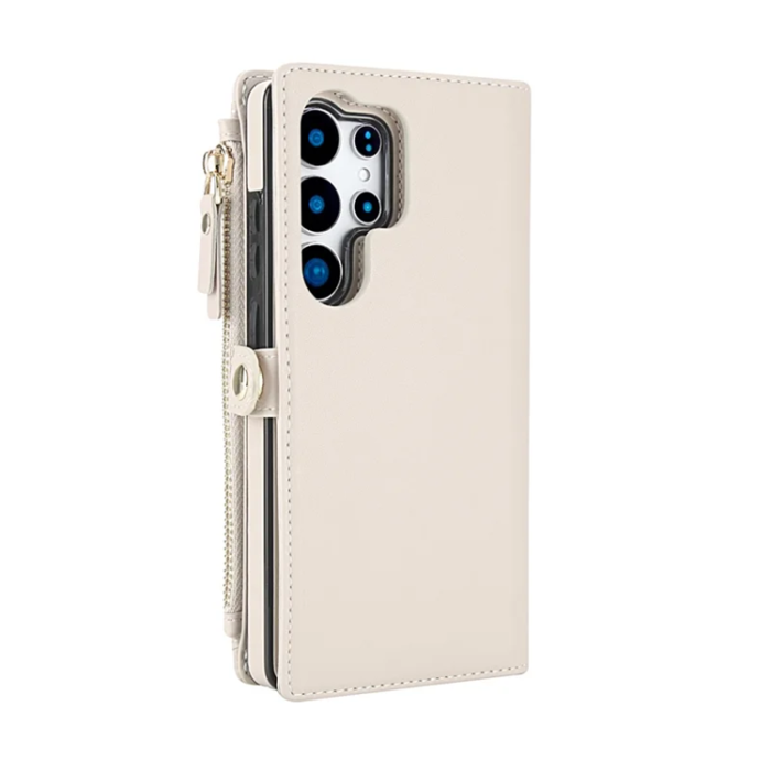 A-One Brand - Galaxy S25 Ultra Plånboksfodral MagSafe Detachable - Vit