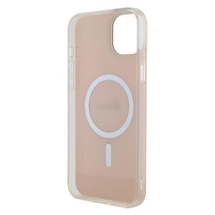 Guess - Guess iPhone 15 Plus Mobilskal Magsafe IML Iridescent - Rosa
