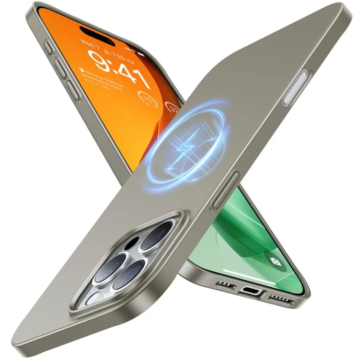 Torras - Torras iPhone 16 Pro Max Mobilskal Magsafe Shockproof - Titanium Grå