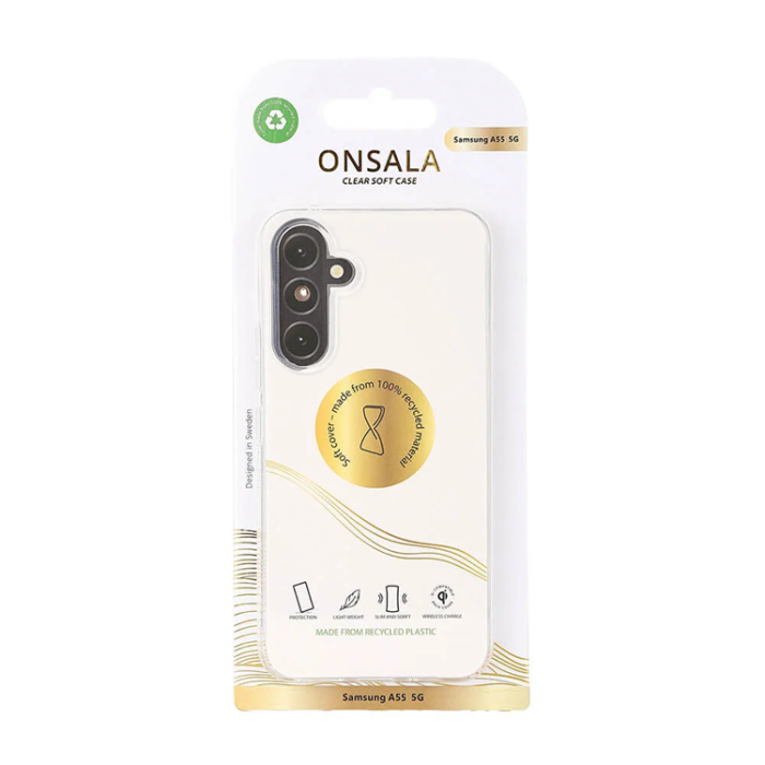 Onsala - Onsala Galaxy A55 5G Mobilskal TPU Återvunnen - Clear