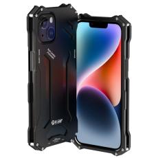 R-JUST - R-JUST Mobilskal till iPhone 14 Metall Anti-Drop Shockproof Svart