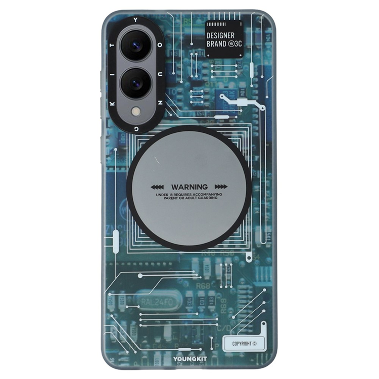 YOUNGKIT Galaxy S25 Edge Mobilskal MagSafe IMD Circuit - Grå | 2353 | AlltMobil
