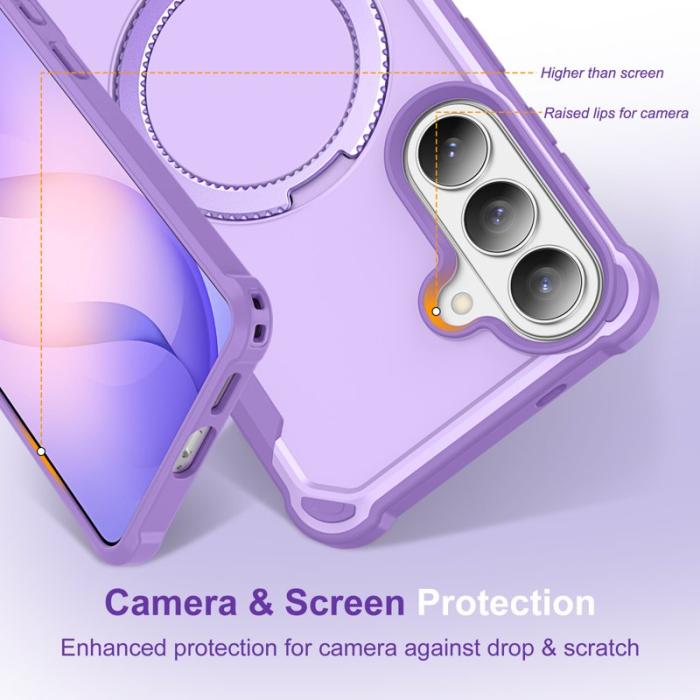 OEM - Mobilskal för Samsung Galaxy S26 Magnetiskt Kickstand TPU + PC - Lila