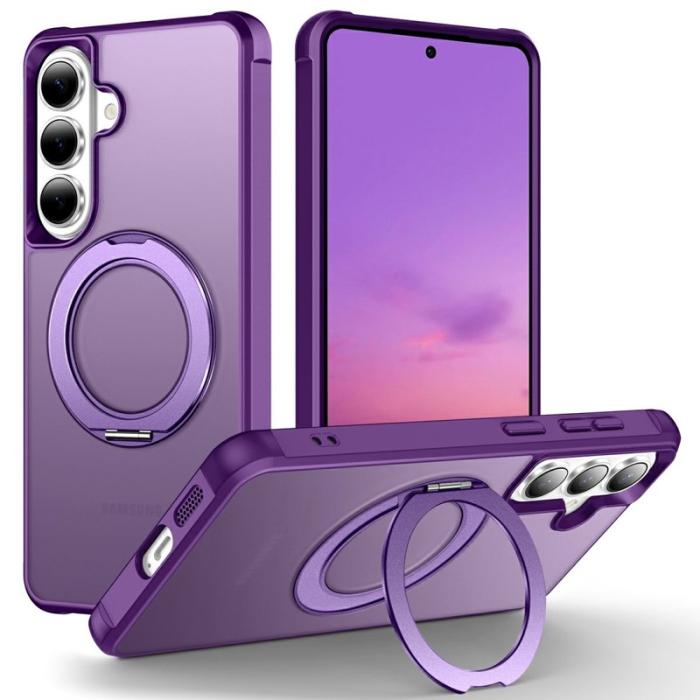OEM - Mobilskal för Samsung Galaxy S26 Magnetiskt Kickstand TPU + PC - Lila