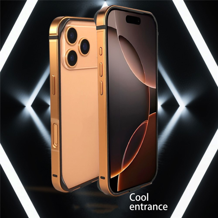A-One Brand - iPhone 17 Pro Max Mobilskal Bumper Ultra Thin Metal TPU - Svart