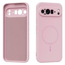 ABEEL - ABEEL Mobilskal till Google Pixel 9 Pro XL MagSafe Touch Silikon Rosa