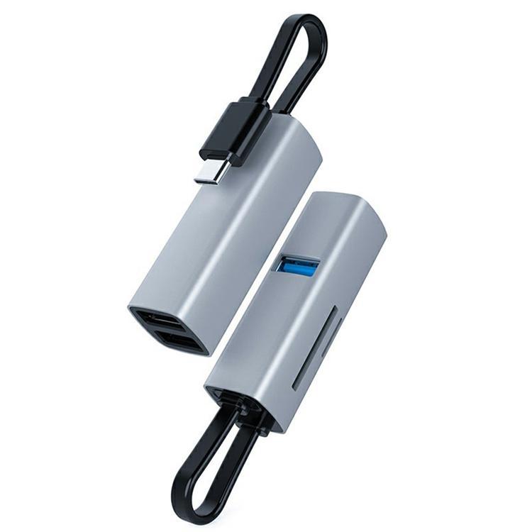 5in1 USB-Hubb Dockningsstation TYS-5U-C (Silver) | 505295 | AlltMobil