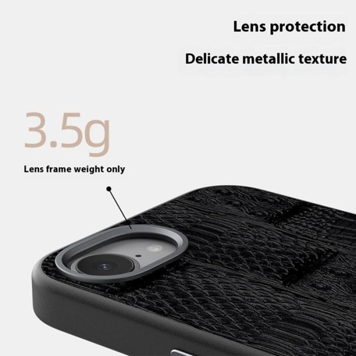 ABEEL - ABEEL Mobilskal till iPhone 16e MagSafe Äkta Läder Blå