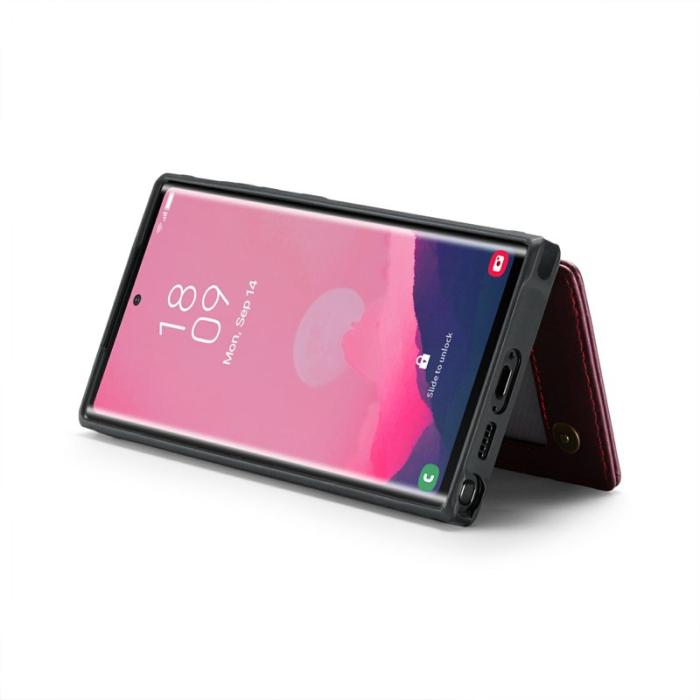 Caseme - CASEME C22 Samsung Galaxy S24 Ultra Fodral Konstläder Röd