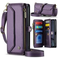 Caseme - CASEME Pl&aring;nboksfodral Konstl&auml;der f&ouml;r iPhone XR med kortfack - Lila