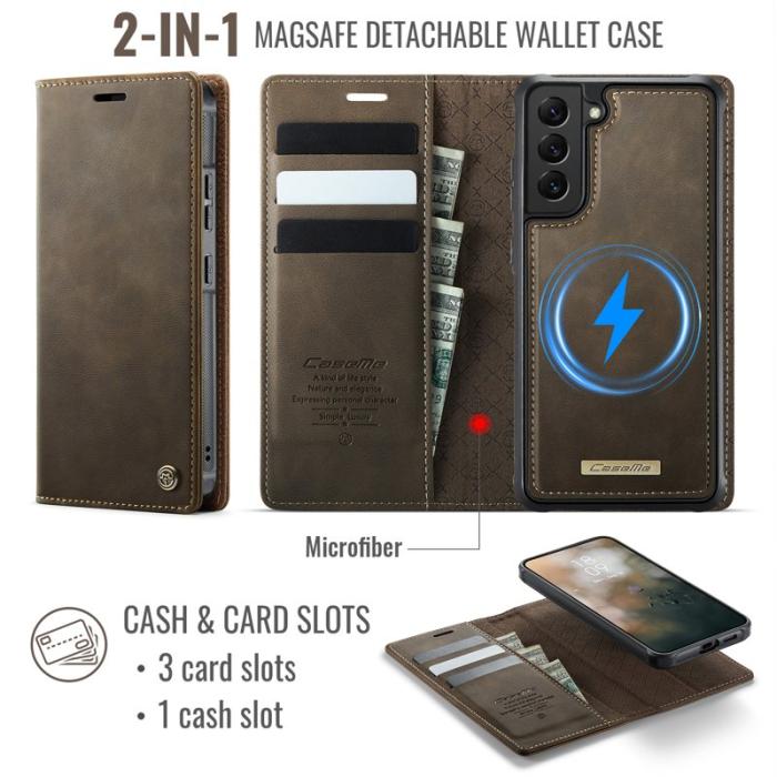 Caseme - CASEME C49 Fodral för Samsung Galaxy S22 5G - Kaffe