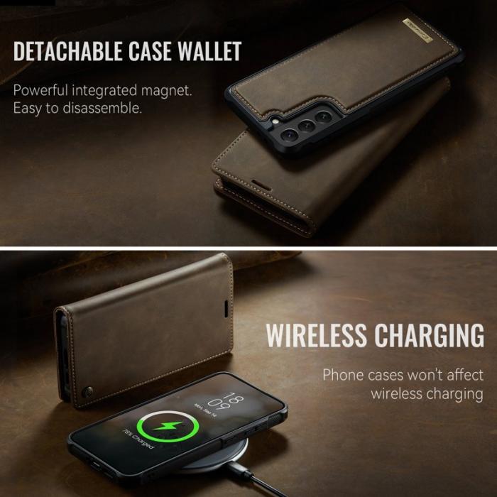 Caseme - CASEME C49 Fodral för Samsung Galaxy S22 5G - Kaffe