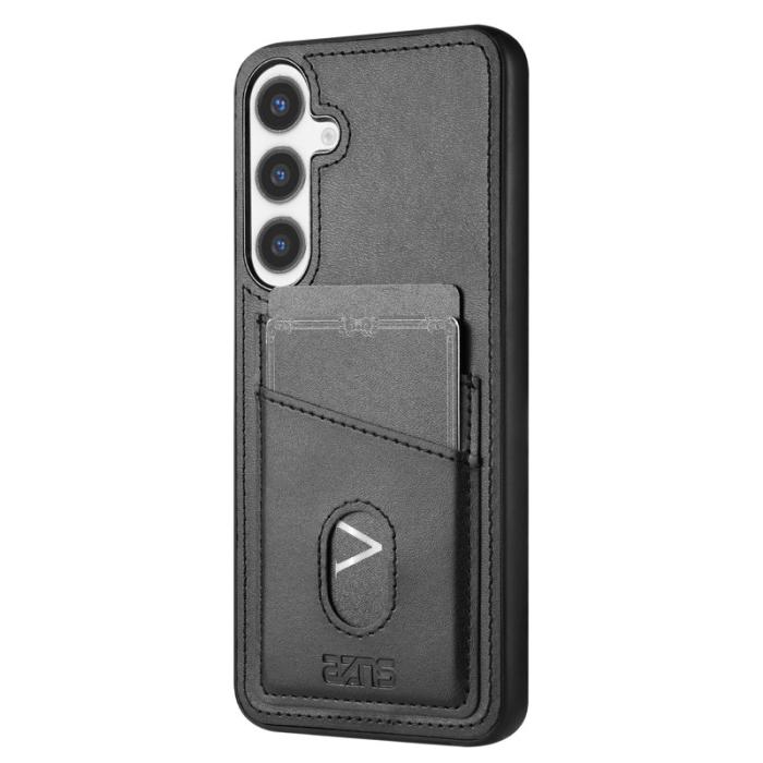 AZNS - AZNS K1 Series Samsung Galaxy S25 Fodral - KonstLäder - Svart