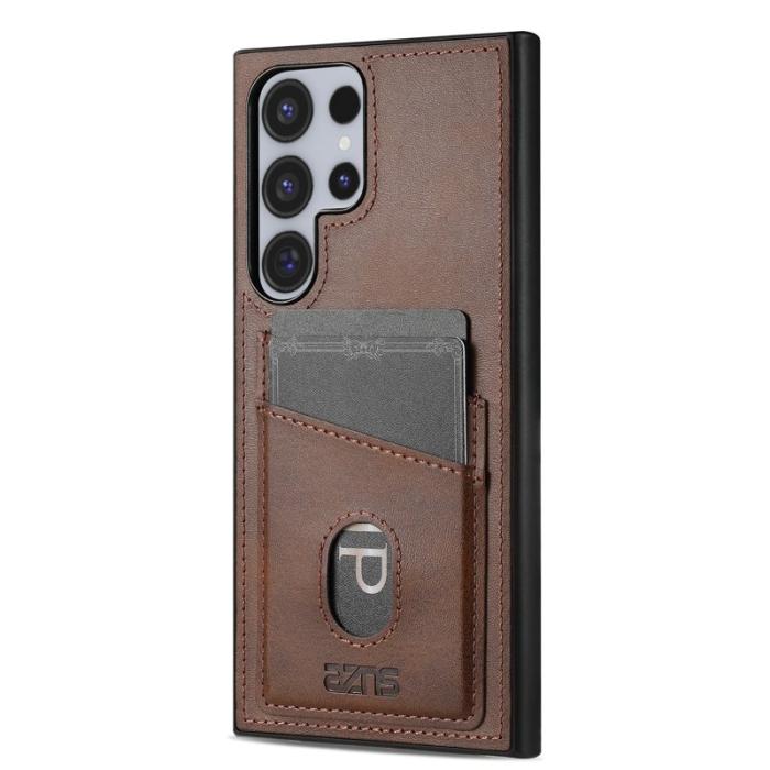 AZNS - AZNS K1 Series Samsung Galaxy S25 Ultra Fodral - KonstLäder - Brun