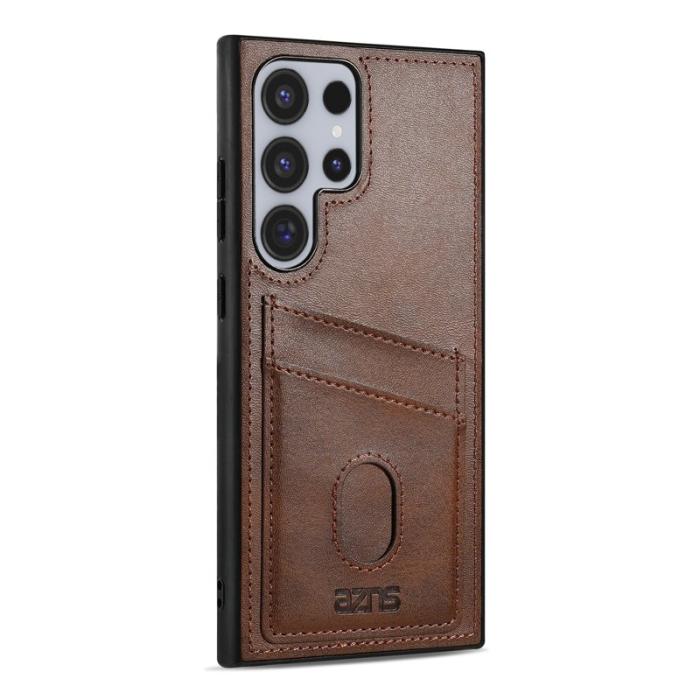 AZNS - AZNS K1 Series Samsung Galaxy S25 Ultra Fodral - KonstLäder - Brun