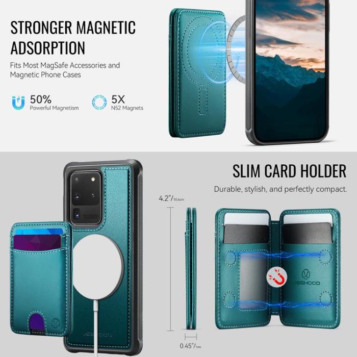 OEM - JEEHOOD Samsung Galaxy S20 Ultra Fodral Konstläder - Blå