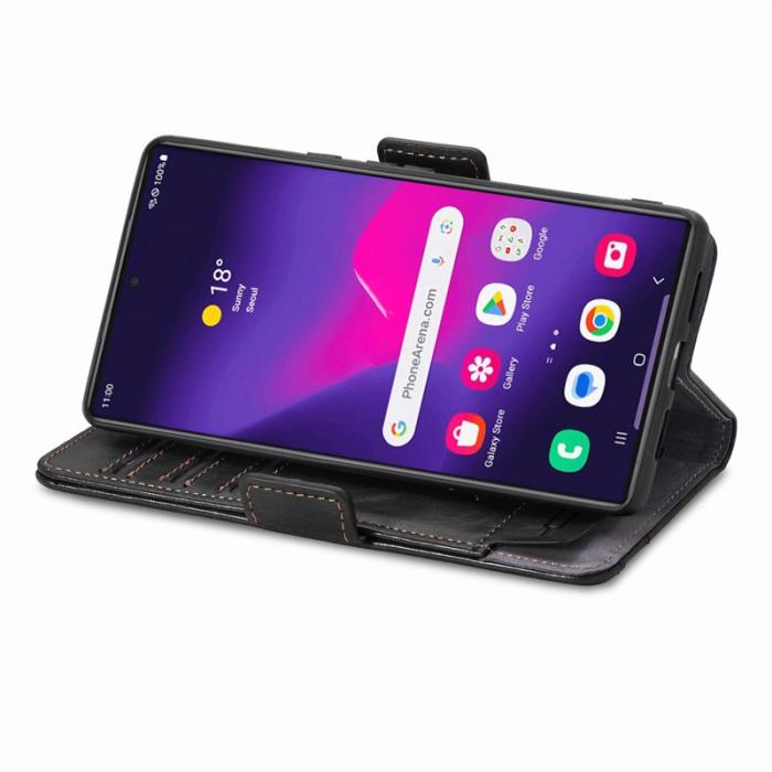 CASENEO - CASENEO Mobilskal till Samsung Galaxy S24 Ultra KonstLäder - Svart