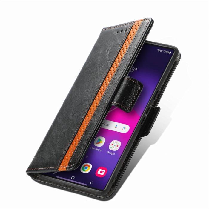 CASENEO - CASENEO Mobilskal till Samsung Galaxy S24 Ultra KonstLäder - Svart