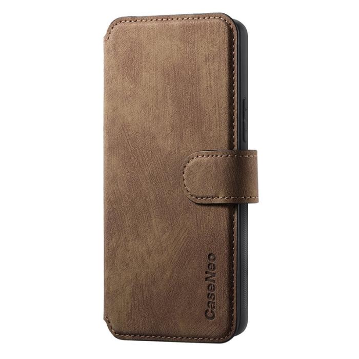 CASENEO - CASENEO Samsung Galaxy S25 Edge Plånboksfodral Konstläder - Brun