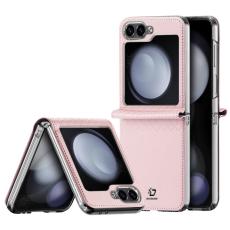Dux Ducis - DUX DUCIS Fodral f&ouml;r Samsung Galaxy Z Flip7 FE 5G - Konstl&auml;der +PC - Rosa