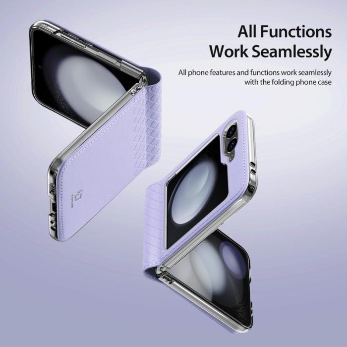Dux Ducis - DUX DUCIS Fodral för Samsung Galaxy Z Flip7 FE 5G - Konstläder +PC - Lila